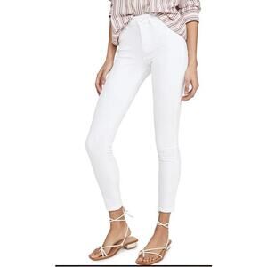 DL1961 Womens 28 Florence Instasculpt Cropped Denim Pants White Cotton Blend